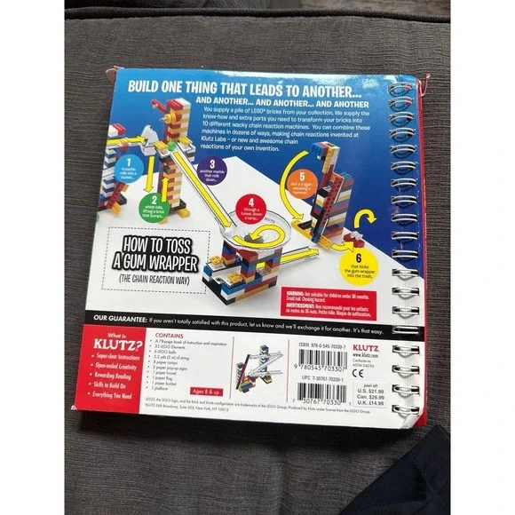 New Lego chain reactions book by Pat Murphy and Klutz Labs - Picture 2 of 5